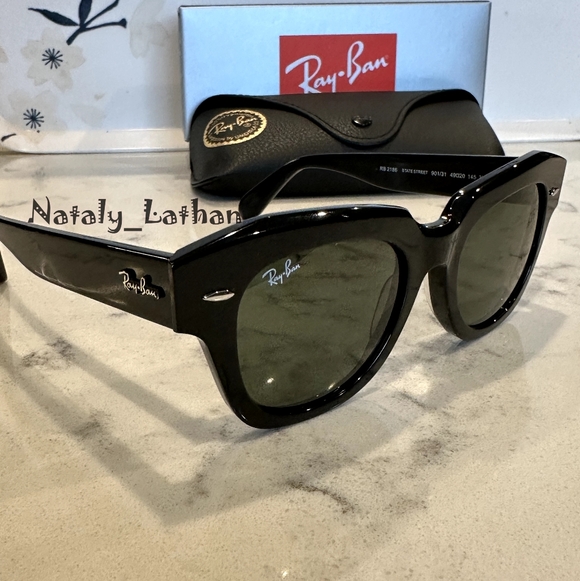 RayBan (Store Display) State Street Black RB2186 - Picture 3 of 15